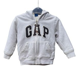 BABY GAP Cozy Gap Arch Hoodie Oat Heather Size 3yrs